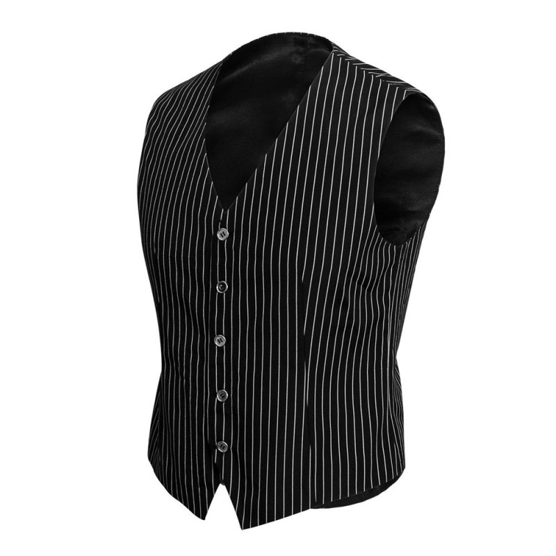 Mollardize Al Capone Gangster Mafia Black Outfits 1920s Vest Shirt Ties (Ready to Ship)