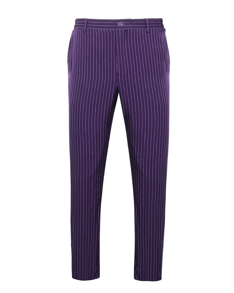 purple pinstripe dress pants Amazon.com: Drkobr Women's Pinstripe Suit Two Buttons Jacket with Pants  Casual Elegant Business Purple : Clothing, Shoes & Jewelry