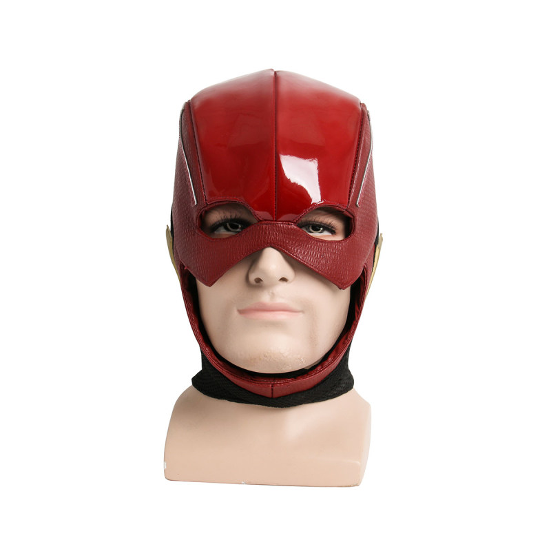 Justice League Mask The Flash Allen Cosplay Helmet Red Mask Adult Halloween Full Face PU Leather Cosplay Mask