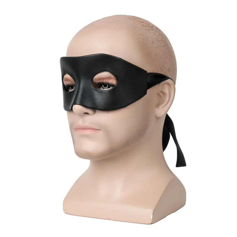 Zorro Cosplay Mask Handmade Faux Leather Props