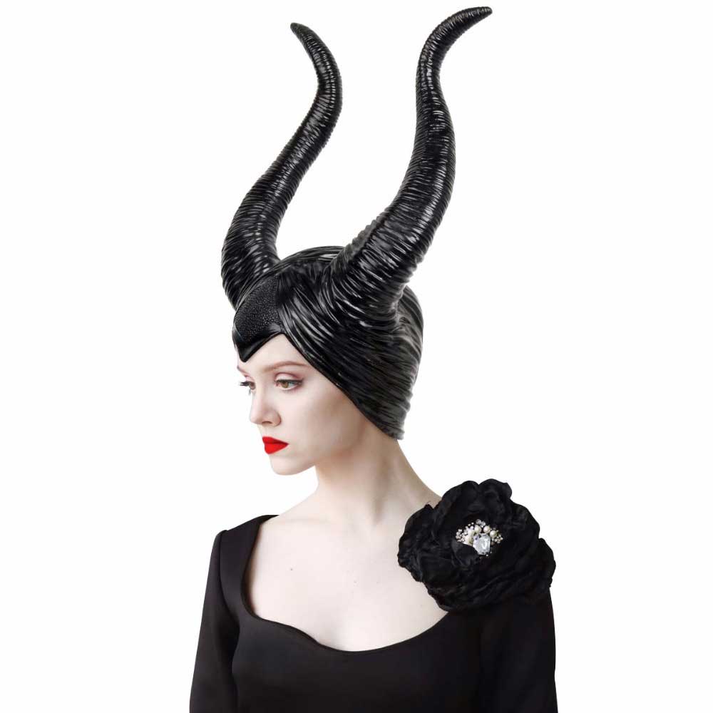 Creepy Maleficent Horns Hats Mask for Adult