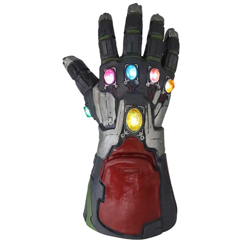 Iron man Gloves Thanos Infinity Gauntlet Marvel Superhero Cosplay Gloves Avengers LED Glove Adult