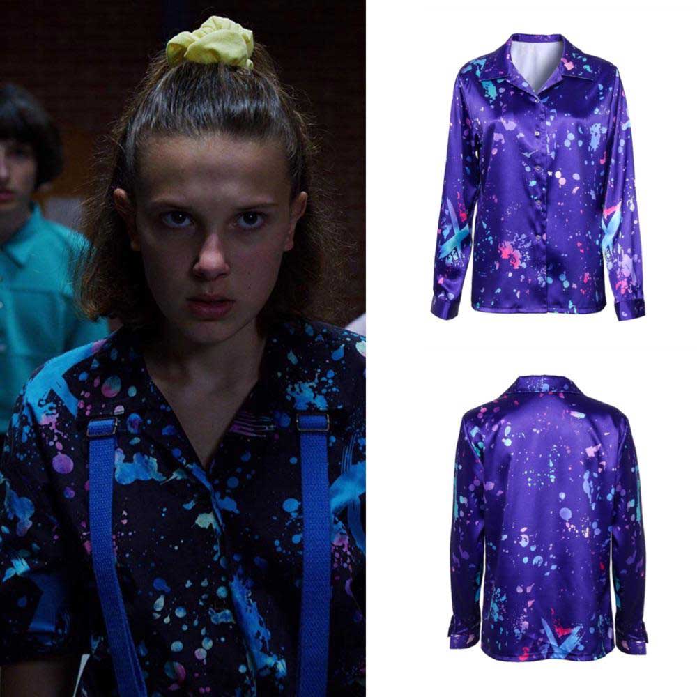 Stranger Things 3 Eleven Shirt 11 Long Sleeves Halloween Carnival Party Costumes For Women Female Girls