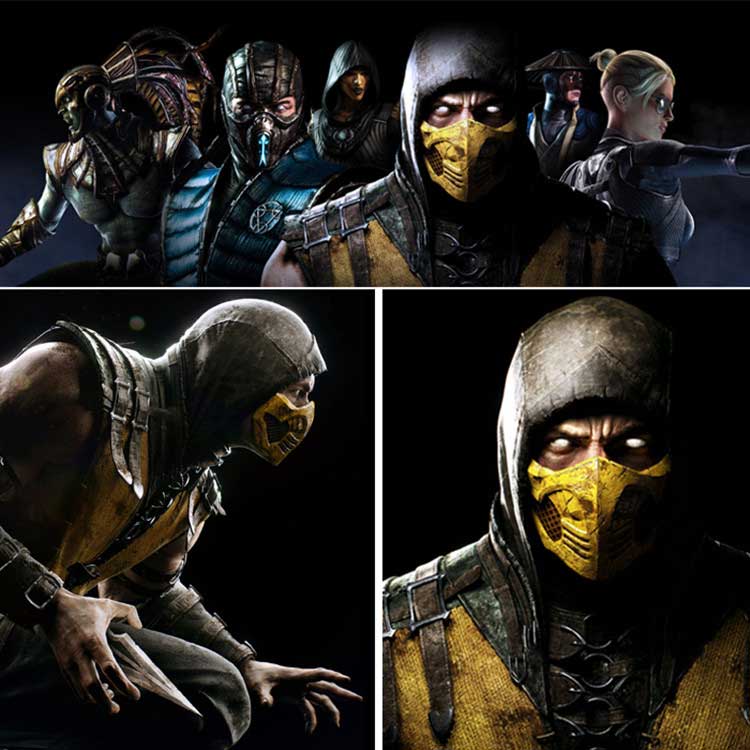Mortal Kombat X  Mask Cosplay Scorpion Halloween Masquerade Party Mask