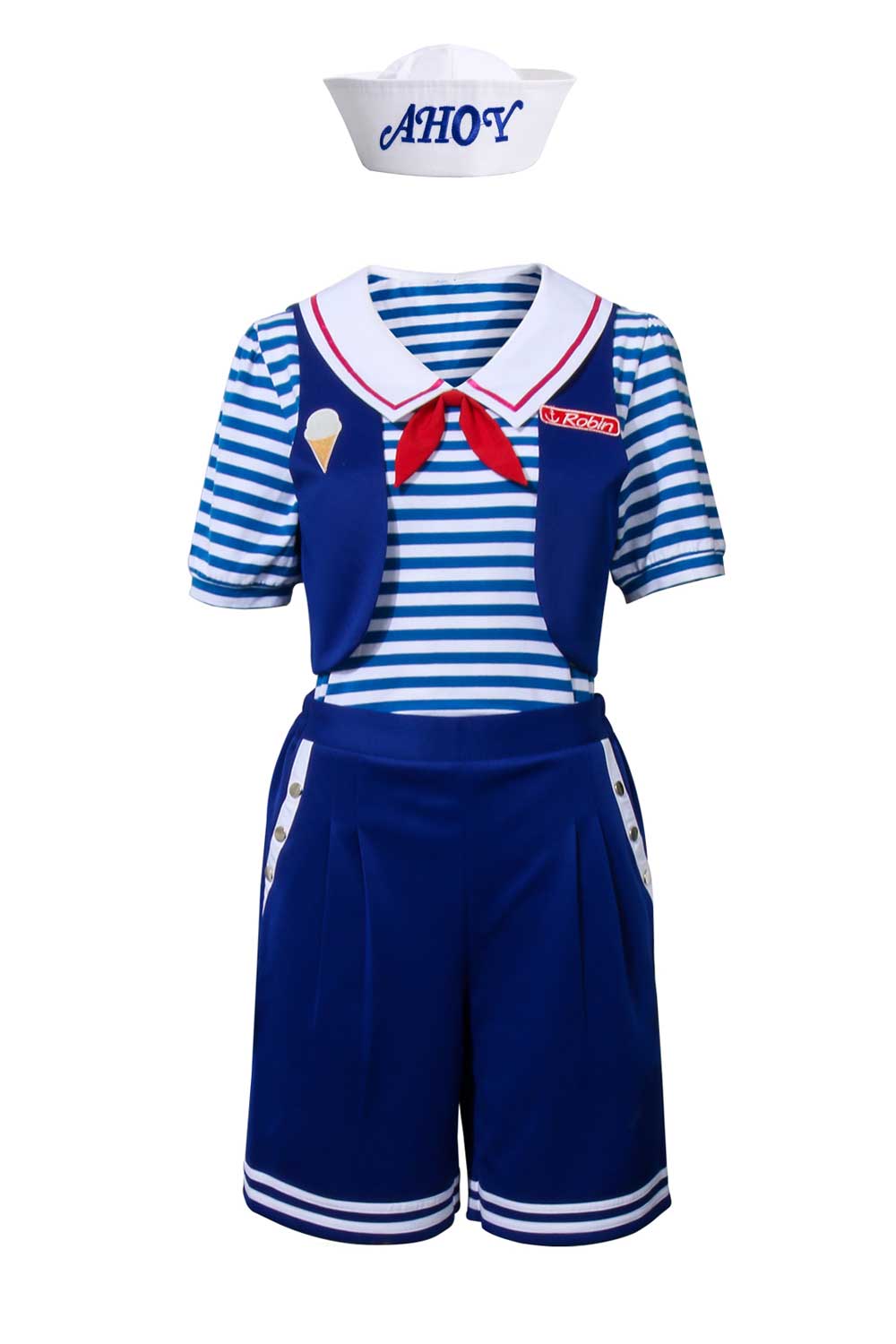 Stranger Things Season 3 Robin Scoops Ahoy Cosplay Costume For Adult