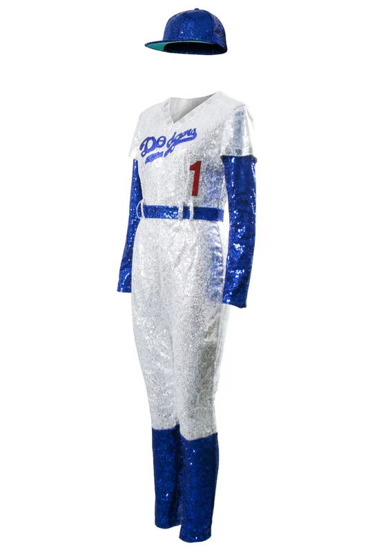 Rocketman Elton John Cosplay Dodgers Baseball Jumpsuit Men Costume （Ready To Ship）