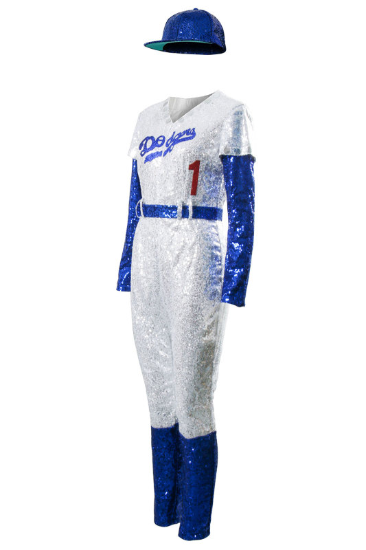 Rocketman Elton John Cosplay Dodgers Baseball Jumpsuit Men Costume （Ready To Ship）