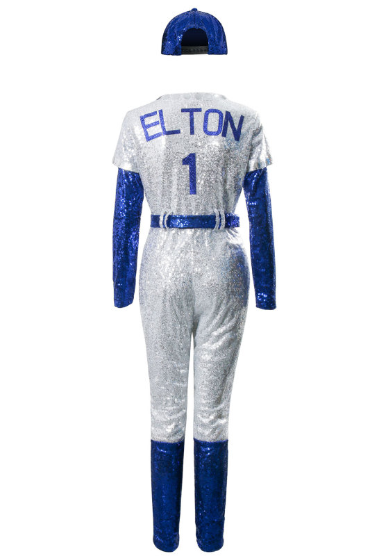 Rocketman Elton John Cosplay Dodgers Baseball Jumpsuit Men Costume （Ready To Ship）