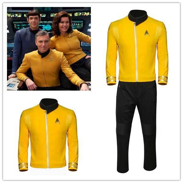 Adult Captain Christopher Pike Cosplay Uniform Star Trek Discovery Costume Takerlama