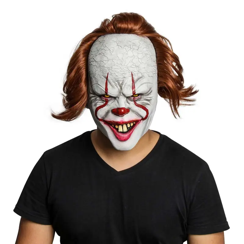 Pennywise Halloween Cosplay Latex Mask Stephen King's Costume Wig It Chapter 2 (Ready to Ship)