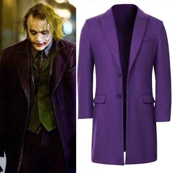 Heath Ledger Joker Purple Cosplay Suit Batman The Dark Knight Halloween Costume In Stock Takerlama