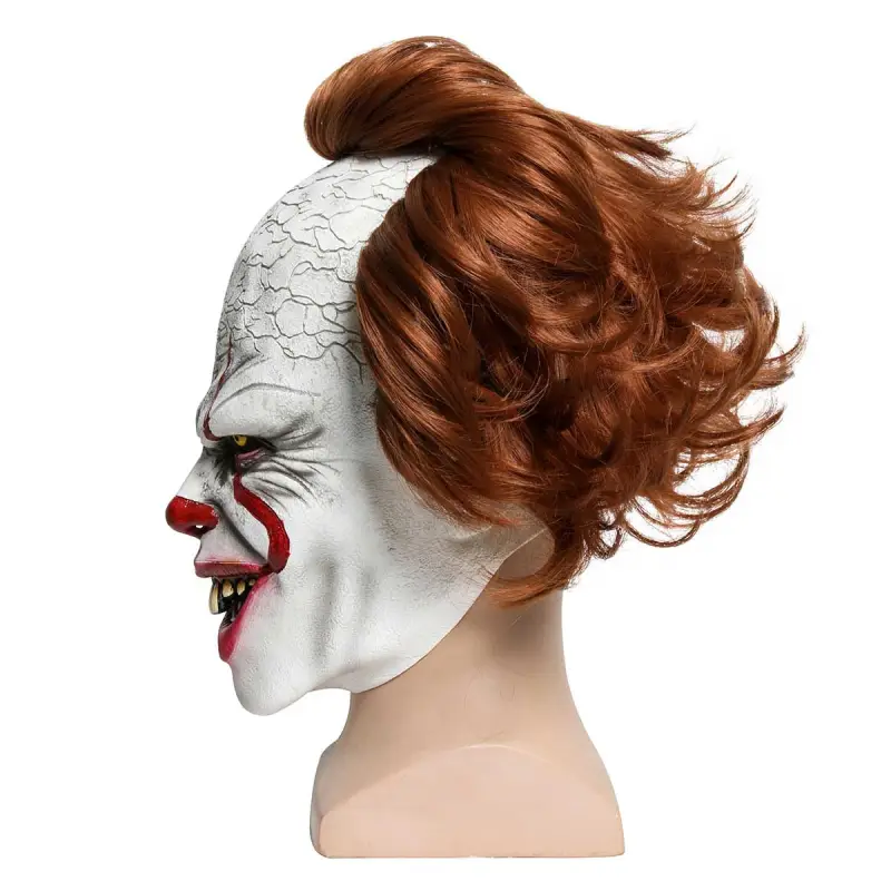 Pennywise Halloween Cosplay Latex Mask Stephen King's Costume Wig It Chapter 2 (Ready to Ship)