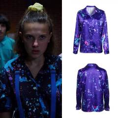 Takerlama Eleven Shirt Stranger Things Season 3 Purple 11 Cosplay Costume In Stock