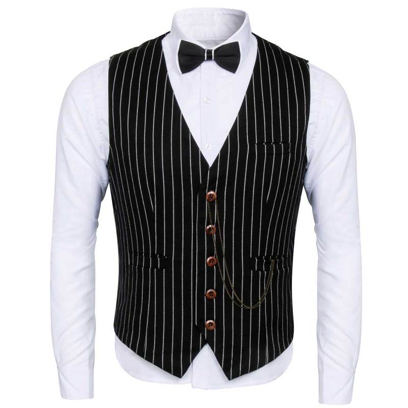 Fotolare Mens Gangster Halloween Cosplay Costume 1920s Gatsby Party Outfits