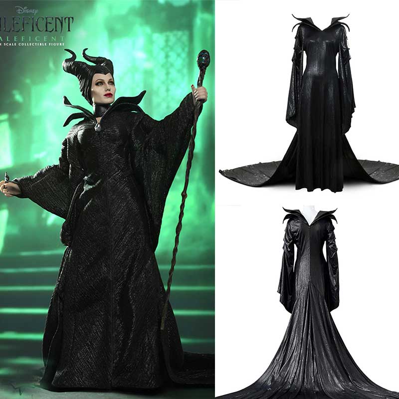 Maleficent 2 Mistress Of Evil Dress Angelina Jolie Halloween Cosplay ...