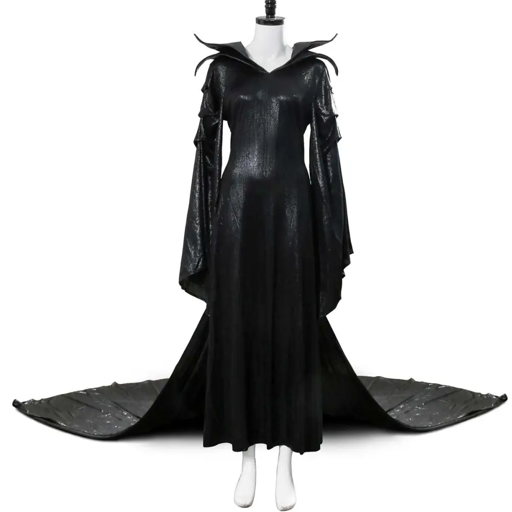 maleficent black dress MALEFICENT - Black Duchess A-Line Wedding Dress with Detachable Cape (Baju  Sanding) Bridal Rental