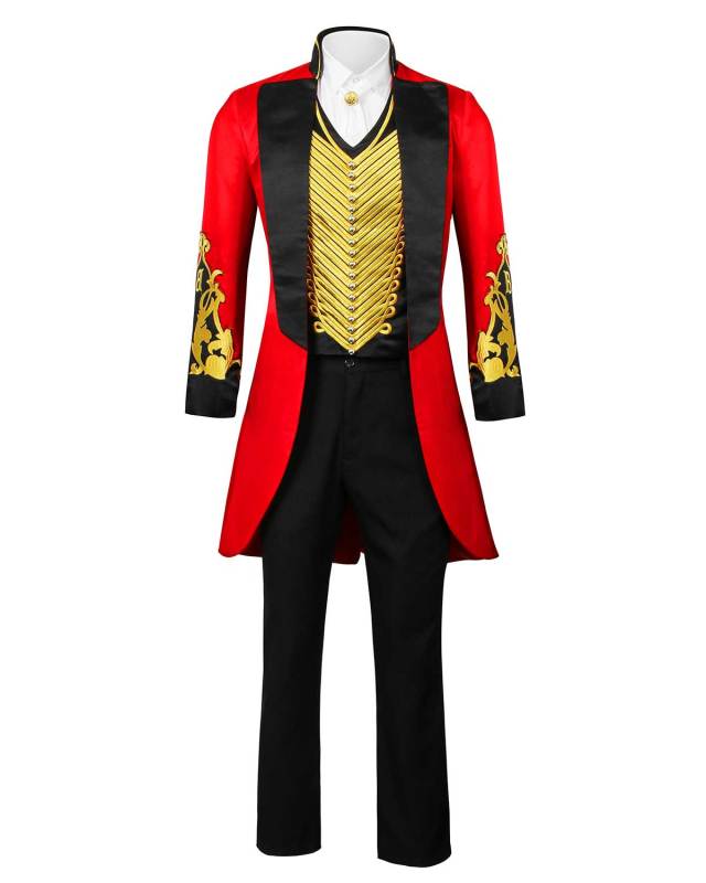 The Greatest Showman Cosplay Costume P.T. Barnum Red Suit In Stock-Takerlama