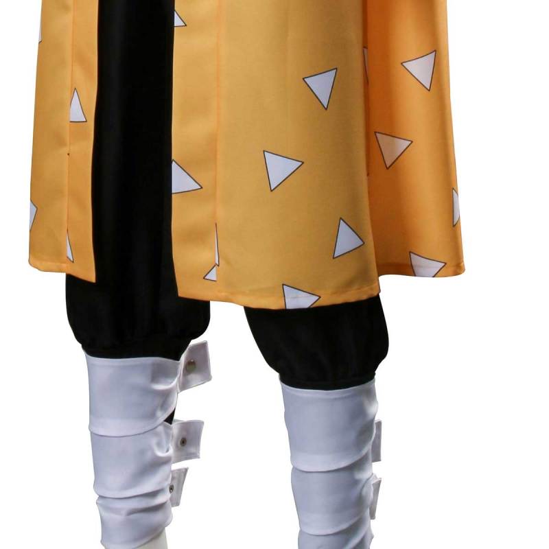 Adults Zenitsu Agatsuma Cosplay Costume Demon Slayer: Kimetsu no Yaiba