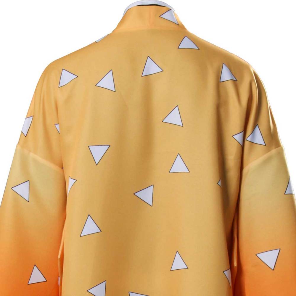 Adults Zenitsu Agatsuma Cosplay Costume Demon Slayer: Kimetsu no Yaiba