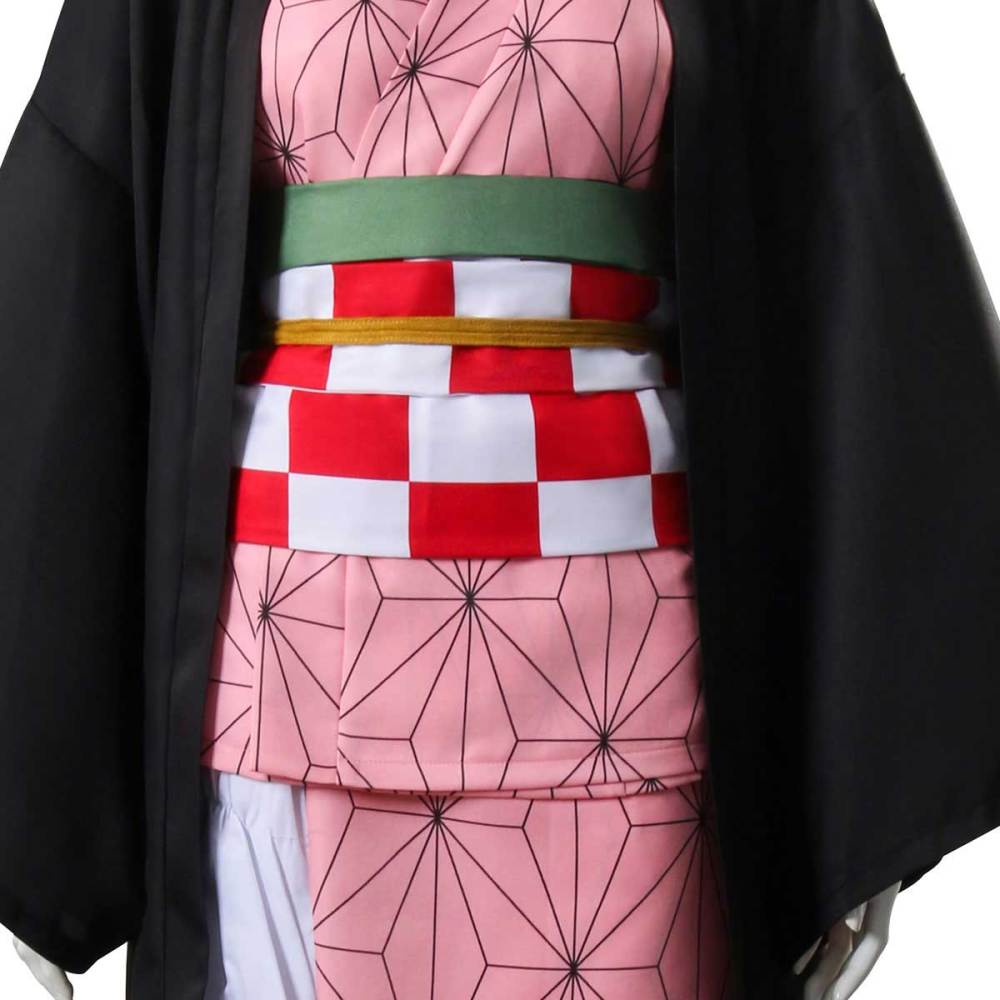 Adults Demon Slayer Kimetsu no Yaiba Nezuko Kamado Women Kimono Halloween Cosplay Costume
