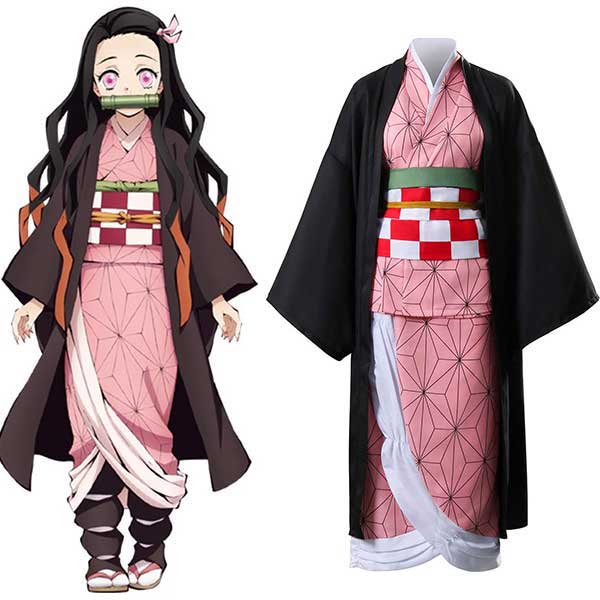 Adults Nezuko Kamado Women Kimono Halloween Cosplay Costume