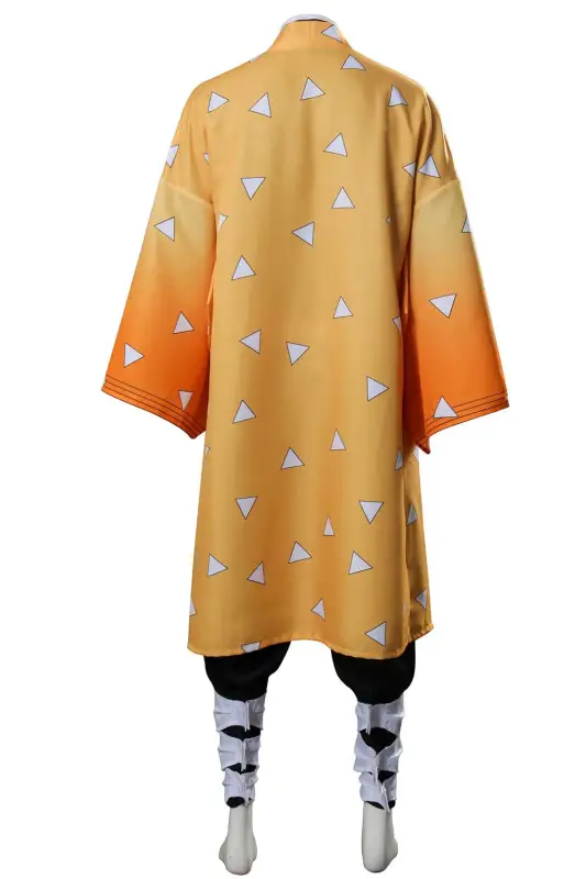 Adults Zenitsu Agatsuma Cosplay Costume Demon Slayer: Kimetsu no Yaiba