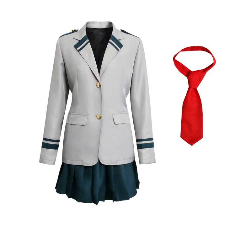 (Ready To Ship)My Hero Academia Deku Tsuyu Ochaco Uraraka School Uniform Cosplay Costume