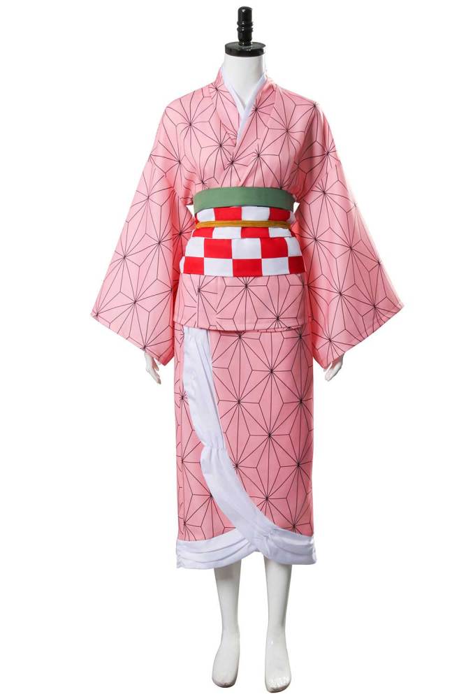 Adults Demon Slayer Kimetsu no Yaiba Nezuko Kamado Women Kimono Halloween Cosplay Costume
