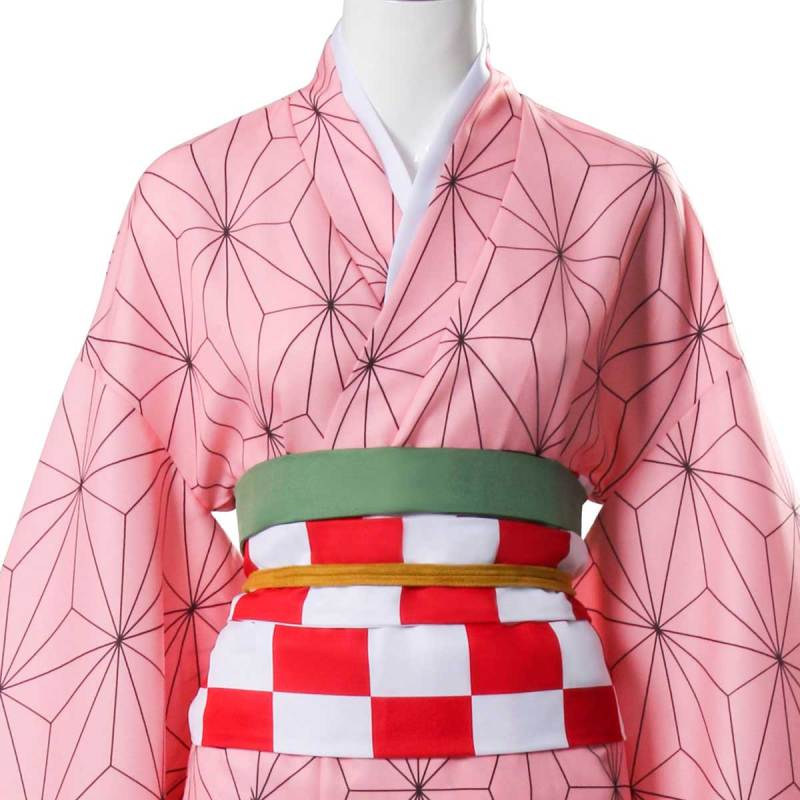 Adults Demon Slayer Kimetsu no Yaiba Nezuko Kamado Women Kimono Halloween Cosplay Costume