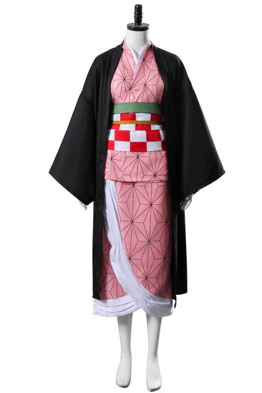 Adults Demon Slayer Kimetsu no Yaiba Nezuko Kamado Women Kimono Halloween Cosplay Costume