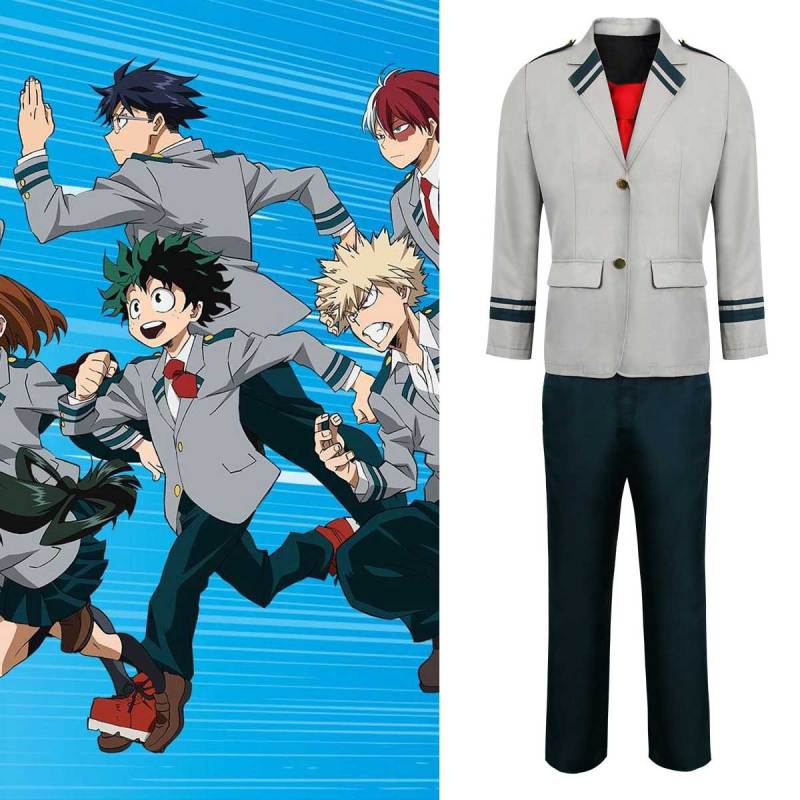 (Ready To Ship)My Hero Academia Deku Tsuyu Ochaco Uraraka School Uniform Cosplay Costume