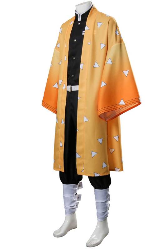 Adults Zenitsu Agatsuma Cosplay Costume Demon Slayer: Kimetsu no Yaiba