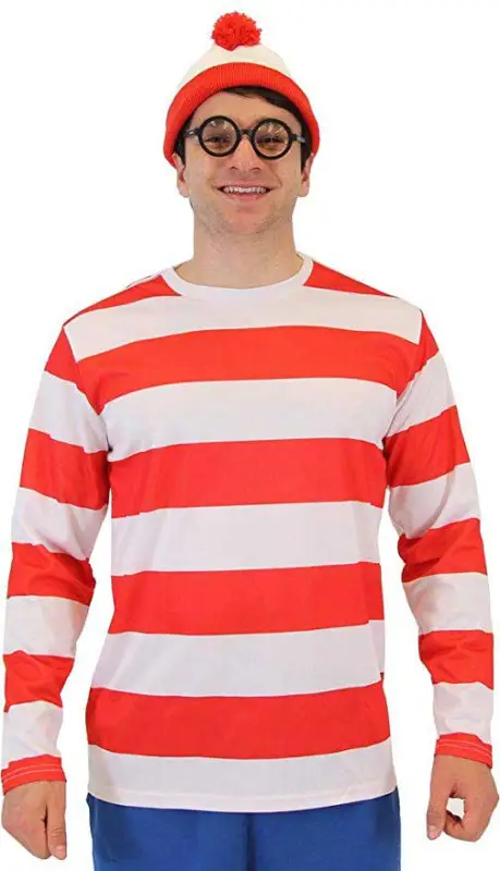 Where's Wally Waldo Adult Cosplay Costume (Ready To Ship) Takerlama