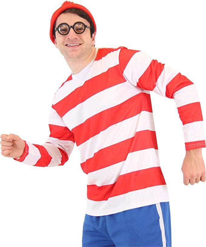 Where's Wally Waldo Adult Cosplay Costume (Ready To Ship) Takerlama