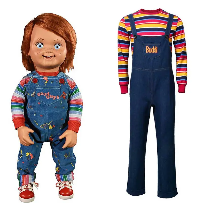 Child's Play Buddi Men Cosplay Costume Chucky Voodoo Halloween Outfits