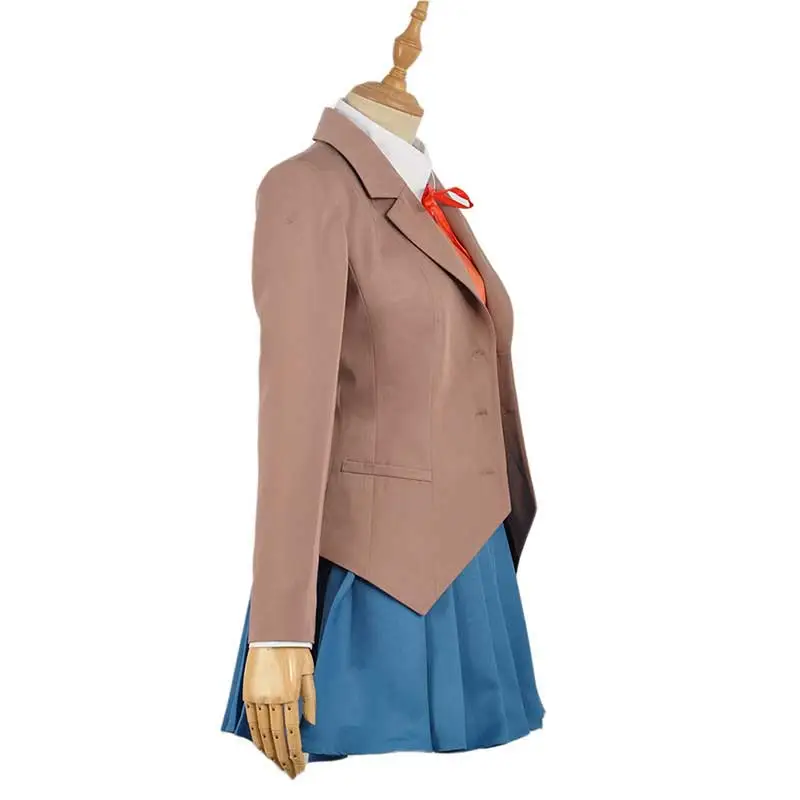 Game Doki Doki Literature Club! Cosplay Costumes Sayori Yuri Natsuki Monika School Uniform