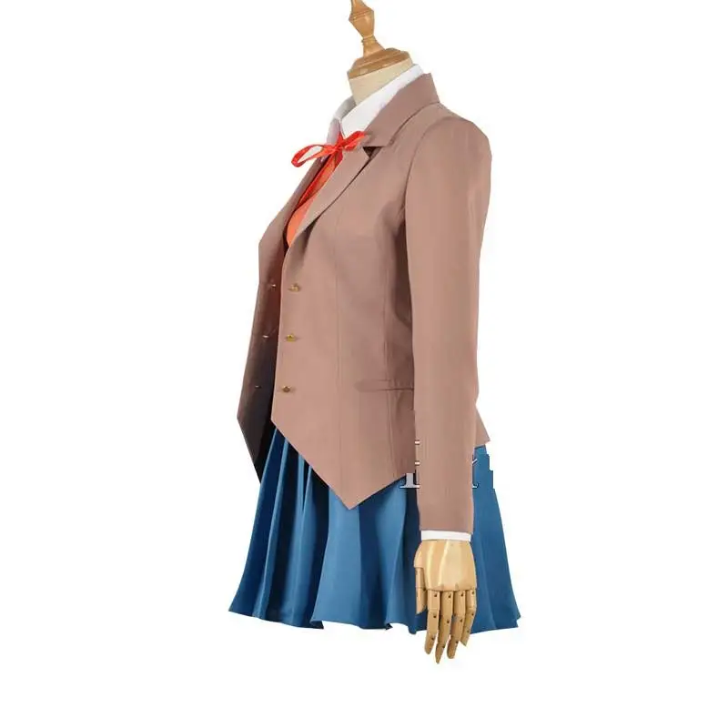 Game Doki Doki Literature Club! Cosplay Costumes Sayori Yuri Natsuki Monika School Uniform