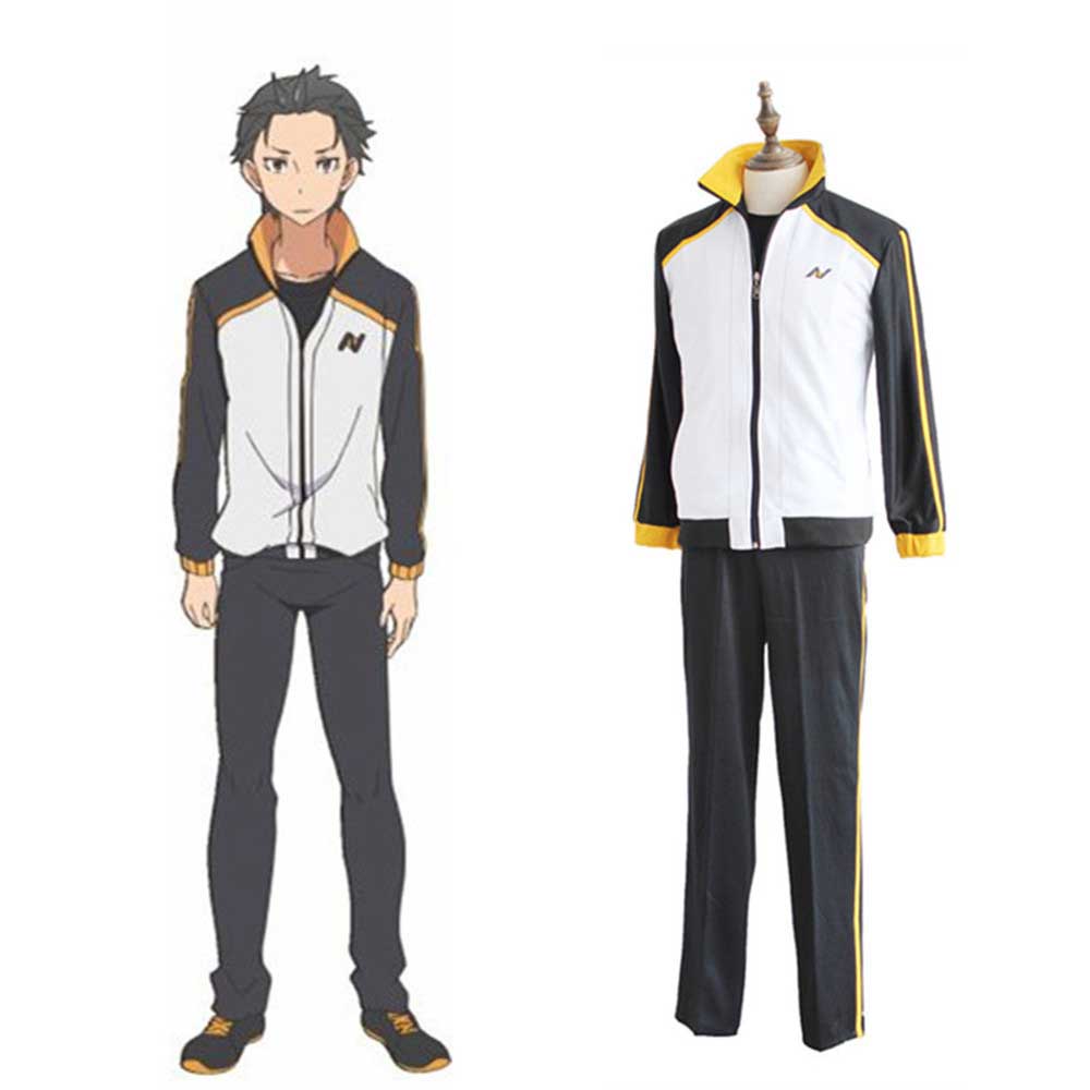 Re:Zero Life in a Different World from Zero Subaru Natsuki Cosplay Jacket Pant