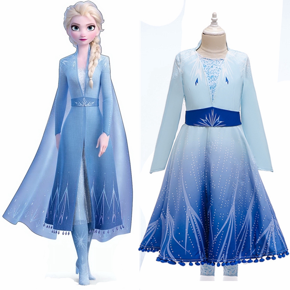 Frozen 2 Princess Kids Elsa Cosplay Costume