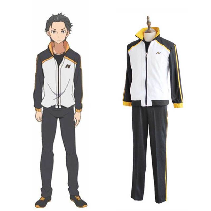 Re Zero Natsuki Subaru Cosplay Jacket Pants