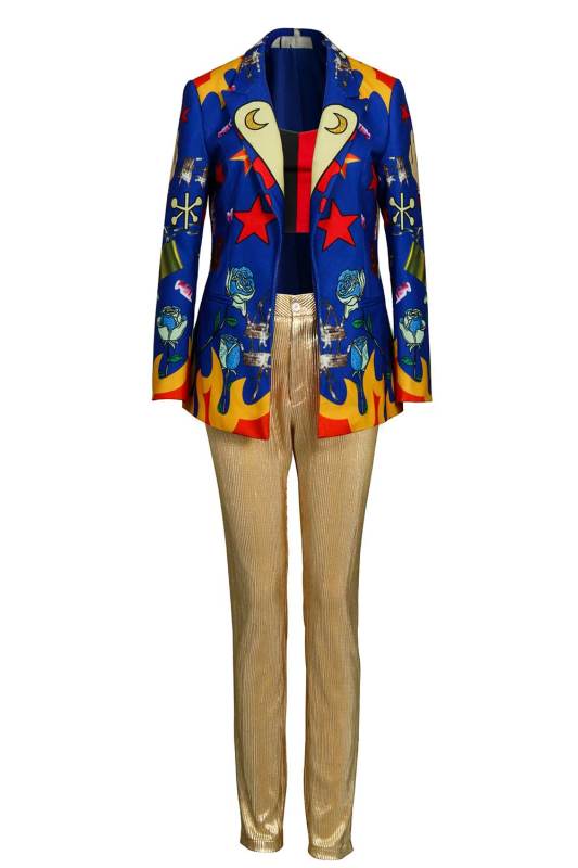 Birds of Prey Harley Quinn Cosplay Set Blazer Shirt Trousers for Women Female Joker Takerlama