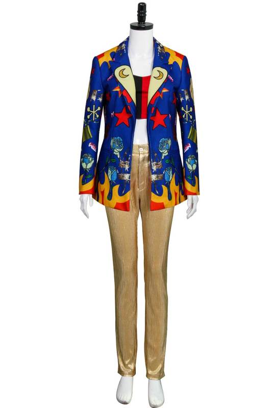 Birds of Prey Harley Quinn Cosplay Set Blazer Shirt Trousers for Women Female Joker Takerlama