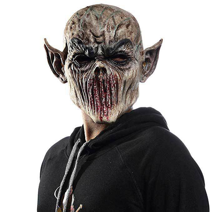 Halloween Demon Alien Latex Face Masks  Bloody Monster Cosplay Props (Ready To Ship)