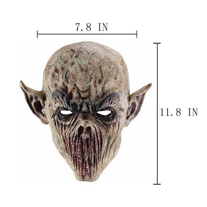 Halloween Demon Alien Latex Face Masks  Bloody Monster Cosplay Props (Ready To Ship)