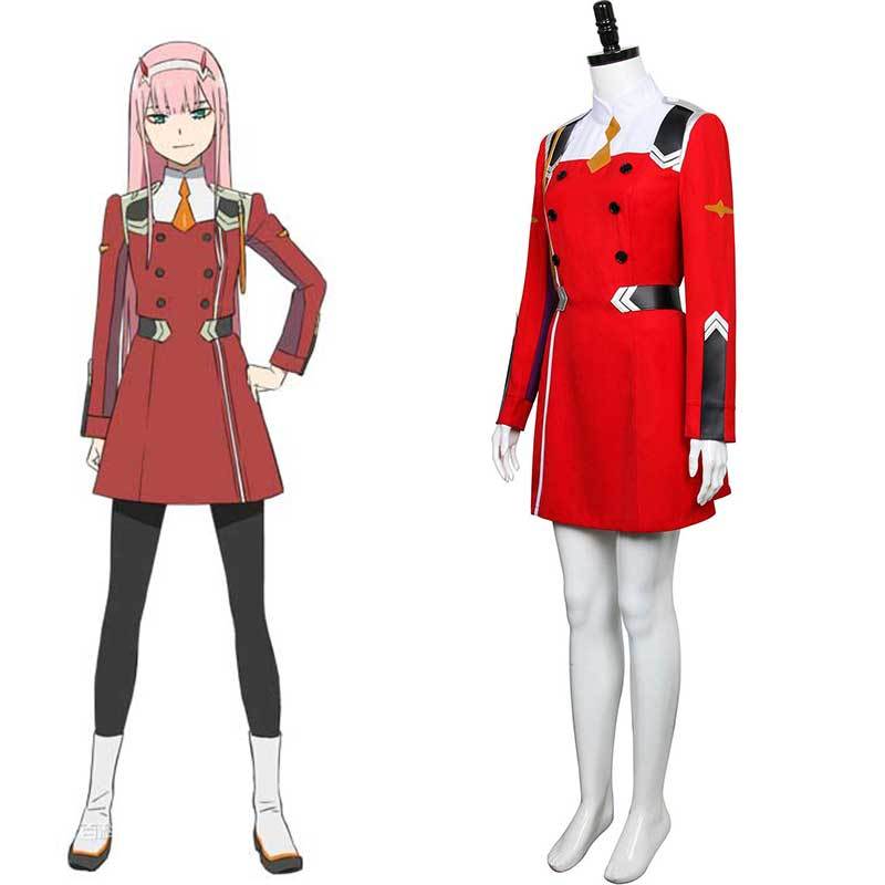 Darling in The FRANXX Uniform Zero Two Cosplay Costume Code 002 Uniform Dress