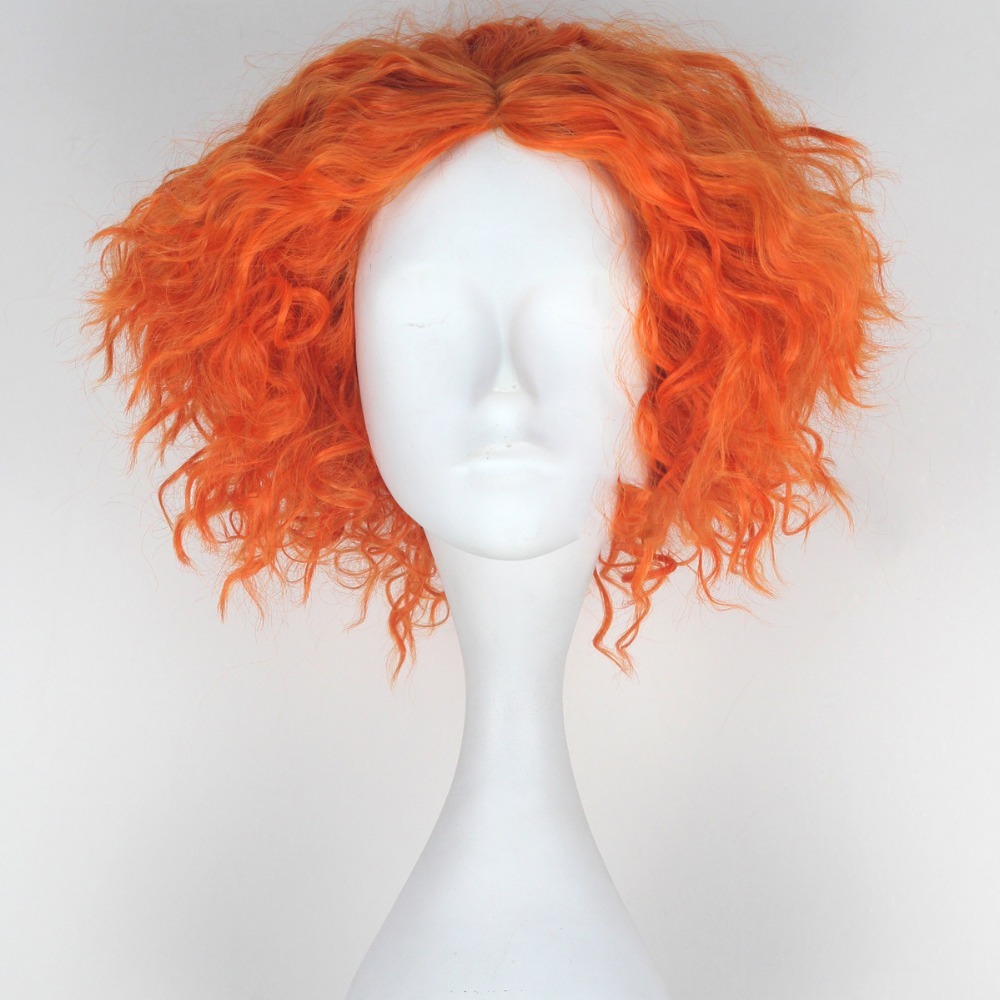 Alice in Wonderland 2 Mad Hatter Tarrant Hightop Orange Wig