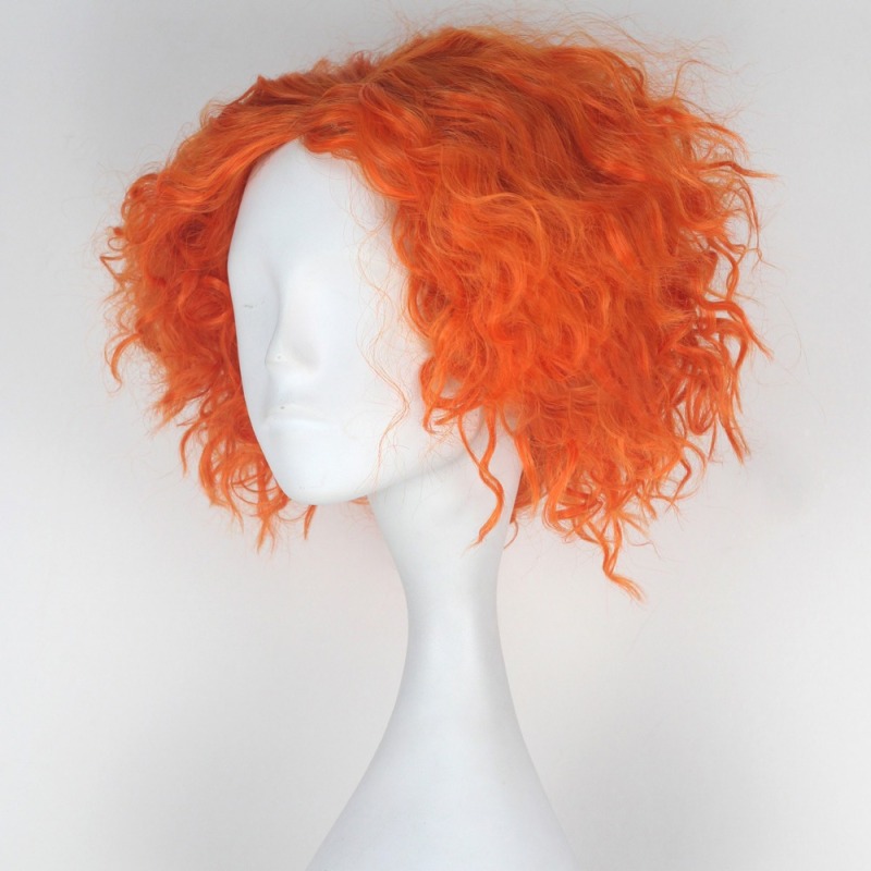 Alice in Wonderland 2 Mad Hatter Tarrant Hightop Orange Wig