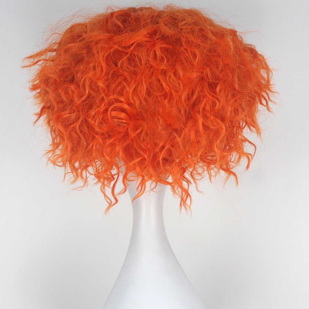 Alice in Wonderland 2 Mad Hatter Tarrant Hightop Orange Wig