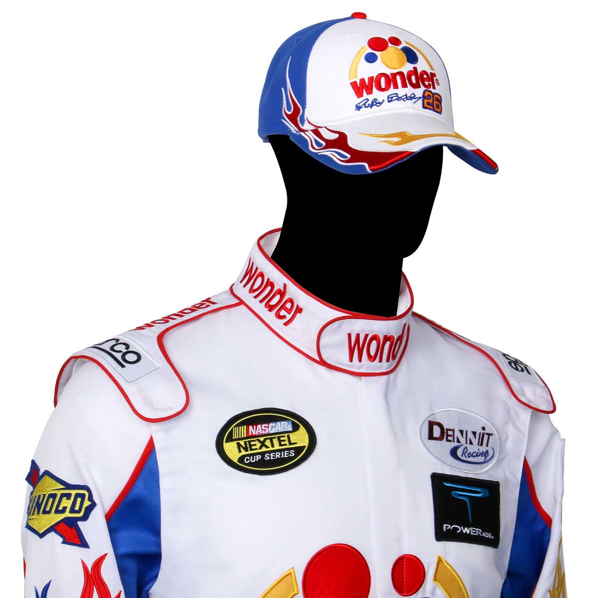 Ricky Bobby Nascar Halloween Cosplay Costume Talladega Nights The Ballad of Ricky Bobby Jumpsuit + Cap Full-Takerlama