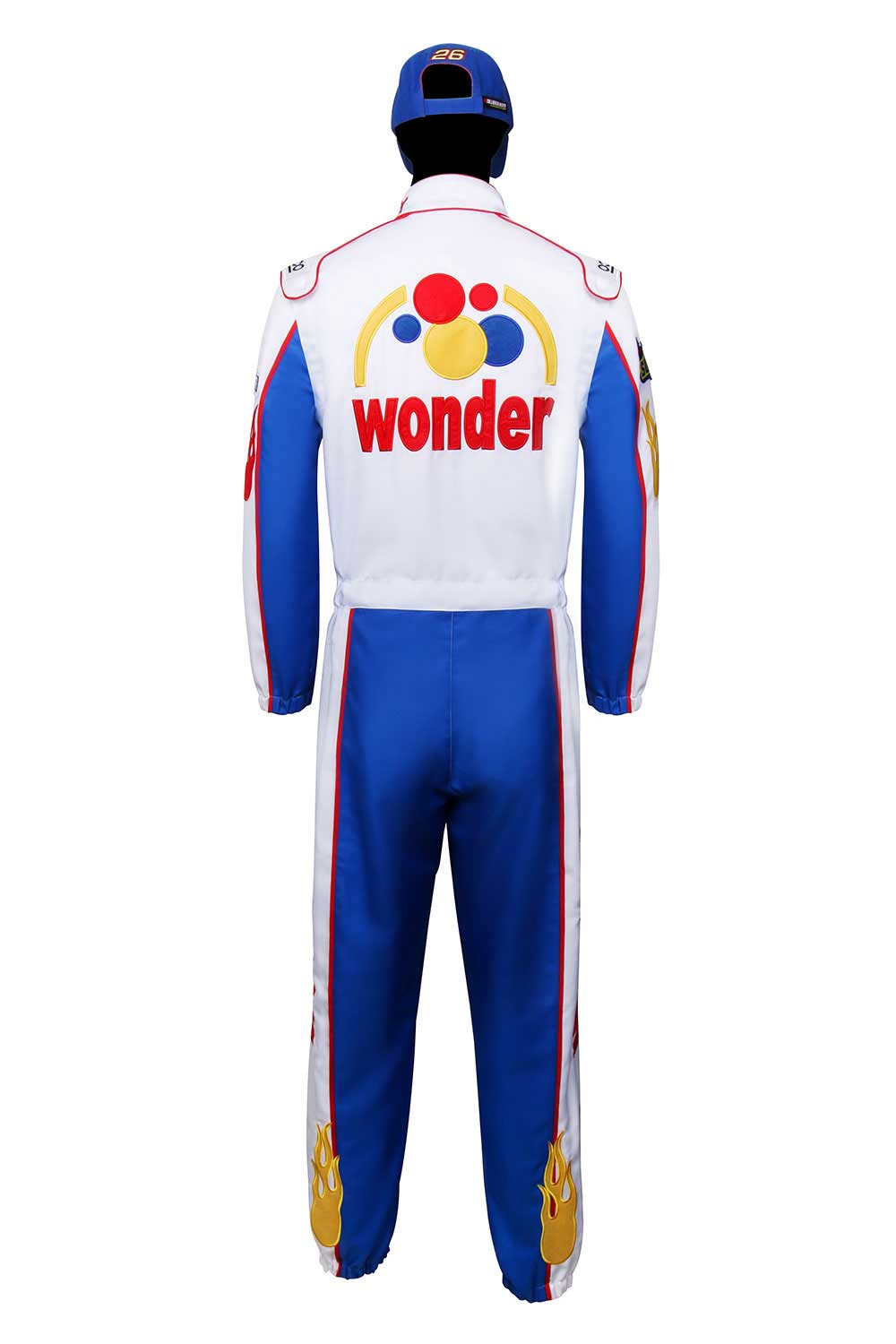 Ricky Bobby Nascar Halloween Cosplay Costume Talladega Nights The Ballad of Ricky Bobby Jumpsuit + Cap Full-Takerlama